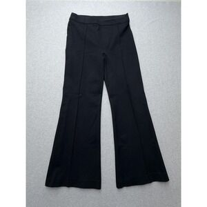 Spanx Pants Womens Large Petite Black Ponte Flare Pull On Dress Stretch Shaping